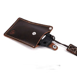 Cow Leather Key Bag Zipper Keychain Auto Car Key Case