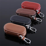 Leather Key Holder Zipper Case Organizer Wallets
