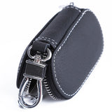 Leather Key Holder Wallet Organizer with Zipper Case