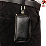 Leather Key Holder Zipper Key Case Bag Holder