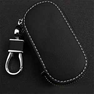 Leather Key Holder Wallet Organizer with Zipper Case