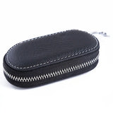 Leather Key Holder Housekeeper - Keys Organizer Zipper Key Case Bag