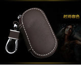 Leather Key Holder Wallet Organizer with Zipper Case
