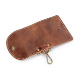 Leather Men Keychain Zipper Wallet Key Holder Organizer