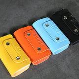 Leather Keychain Wallet Holder Car Key Bag Unisex Cover Solid Storage