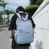 Large Capacity Backpack Solid School Bag Unisex Travel Rucksack Mochila