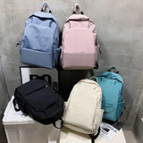 Large Capacity Backpack Solid School Bag Unisex Travel Rucksack Mochila