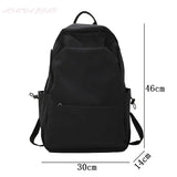 Large Capacity Backpack Solid School Bag Unisex Travel Rucksack Mochila