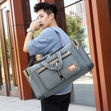 Men Large Capacity Travel HandBag Canvas Shoulder Duffle Bags