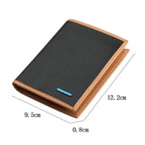 Men Leather Money Clip Slim Bifold Wallet ID Credit Clip Cash Holder