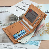 Men Leather Money Clip Slim Bifold Wallet ID Credit Clip Cash Holder