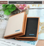 Men Leather Money Clip Slim Bifold Wallet ID Credit Clip Cash Holder