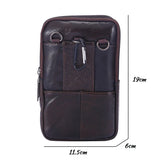 Men Leather Waist Bag with Large Capacity