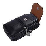Men Leather Waist Bag with Large Capacity