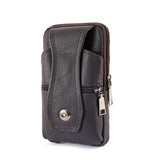 Men Leather Waist Bag Large Capacity Belt Bag Brown Shoulder Bags