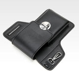 Men Leather Waist Bag Large Capacity Brown Shoulder Crossbody Belt Bag
