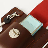 Men Leather Waist Bag Large Capacity Multi-layer Buckle Bum Packs