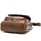 Men Leather Waist Bag Male Shoulder Messenger Bag Retro Packet