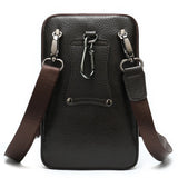 Men Leather Waist Bag Multifunction Outdoor Wear Mobile Phone Belts