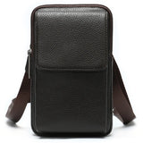 Men Leather Waist Bag Multifunction Outdoor Wear Mobile Phone Belts