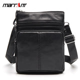 Men Leather Waist Bag Retro Business Casual Shoulder Messenger Bag