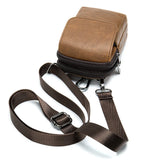 Men Leather Waist Bag Retro Shoulder Bag Outdoor Phone Pockets Waist Pack Bag