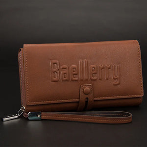 Men Long Wallets Classic Purses Male PU Leather Wallet Multifunction Business Cl