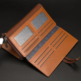 Men Long Wallets Classic Purses Male PU Leather Wallet Multifunction Business Cl