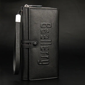 Men Long Wallets and Purses Male Leather Business Long Wallet Clutch