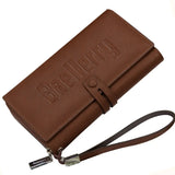 Men Leather Business Long Wallet Clutch Mobile Phone Bag