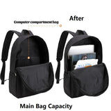 Canvas Backpack Gray Casual Rucksack 15 inch Laptop College Student School Bag