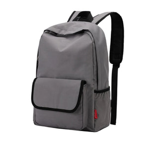 Canvas Backpack Gray Casual Rucksack 15 inch Laptop College Student School Bag