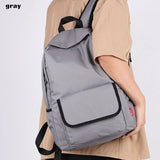 Canvas Backpack Gray Casual Rucksack 15 inch Laptop College Student School Bag