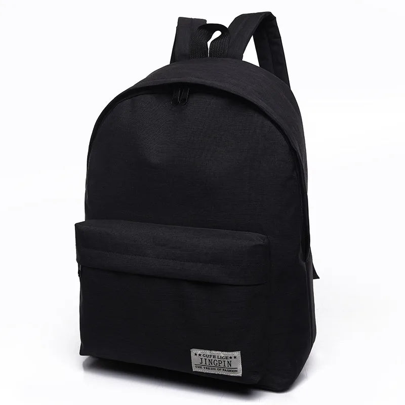 Gray Canvas Backpack 15inch Laptop College School Bag Rucksack