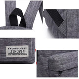 Gray Canvas Backpack 15inch Laptop College School Bag Rucksack