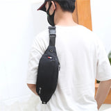 Men Grey Waist Bag Pack Functional Large Belt Pouch