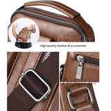Men Leather Messenger Bag Crossbody Sling Briefcase