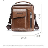 Men Leather Messenger Bag Crossbody Sling Briefcase