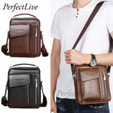 Men Leather Messenger Bag Crossbody Sling Briefcase