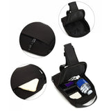 Men Messenger Bag Solid Shoulder Bag Casual Phone Charging Purse
