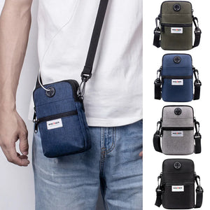 Men Mini Shoulder Mobile Phone Bag Multi-Function Outdoor Sports Work Bag