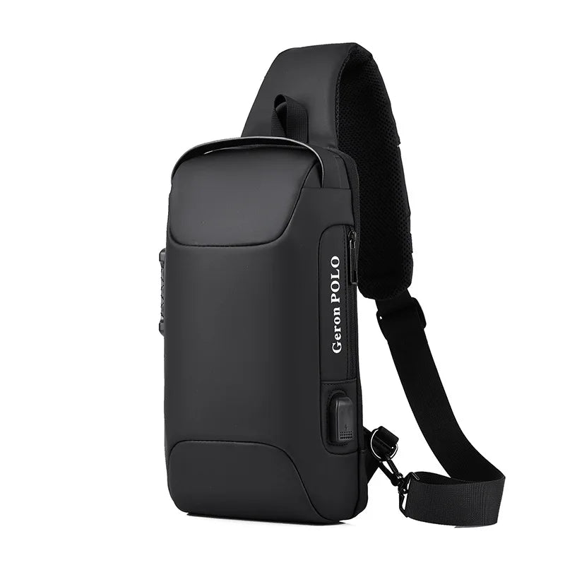 Men Motorcycle Bag Travel Shoulder Bag Waterproof Sports Chest Bag