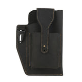 Men Multi-Function Leather Fanny Waist Bag Sports Belt Bum Pouch