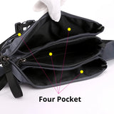 Nylon Waterproof Waist Bag with 4 Pockets for Men and Women