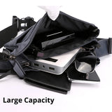 Nylon Waterproof Waist Bag with 4 Pockets for Men and Women