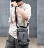 Men Nylon Backpack Rucksack Cross body Shoulder Bag USB Charging Port