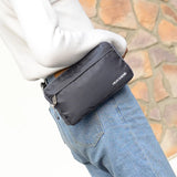 Men Nylon Belt Bum Waist Phone Pouch Fanny Pack Sport Zip Bag