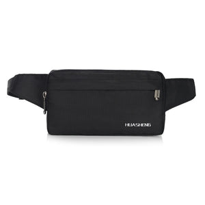Men Nylon Belt Bum Waist Phone Pouch Fanny Pack Sport Zip Bag