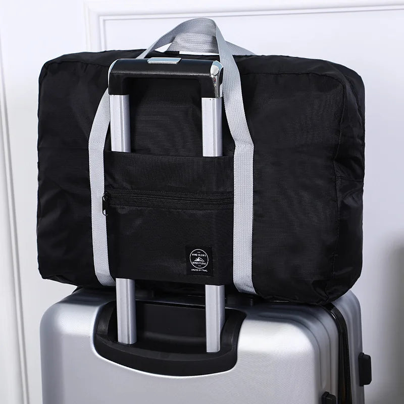 Nylon Foldable Travel Bag Waterproof Duffle Pouch Gym Tote Bag Women