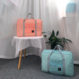 Nylon Foldable Travel Bag Waterproof Duffle Pouch Gym Tote Bag Women